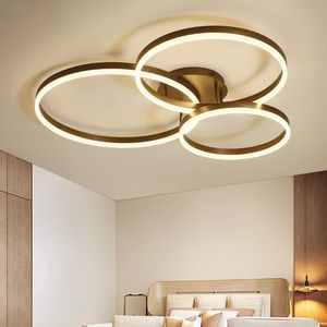 Creative Modern Circle Rings LED Ceiling Lights For Living Room Bedroom Dining Room lamparas de techo Ceiling Lamp Fixtures110V `260`