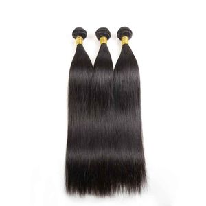 Mink Brazilian Straight Hair Extensions 3 Bundles Unprocessed Remy Human Hair Weaves Natural Color Weft Bundle