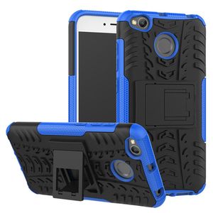 För Xiaomi RedMi 4X Case Silicone Cover TPU + PC Stand Holder