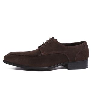 Scarpe casual in pelle da uomo d'affari bianche nere da uomo Oxfords con file di abbigliamento formale a punta di buona qualità con scatola