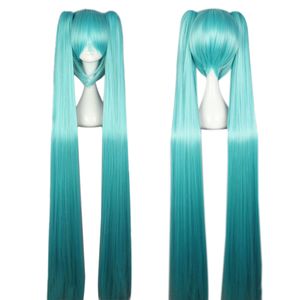 Anime VOCALOID Figure Miku Wig Cosplay Hatsune Miku Long Pink Blue High Synthetic Hair Wigs For Girls Party Accessories Wigs