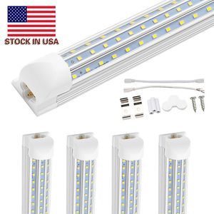 Integrated T8 Led Tube Light Double Sides 4ft 5ft 6ft 8ft Cooler Lighting Led Lights Tubes sets AC 110-240V With All accessories