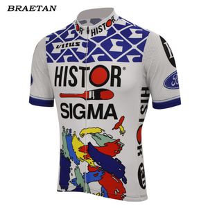 colorful cycling jersey full-zipper retro men summer short sleeve clothing cycling wear bicycle clothes clothing braetan