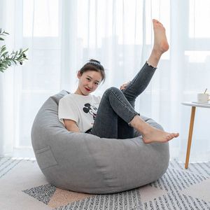 Nesloth Lazy BeanBag Sofa Cover Chair without Filler Velvet Lounger Seat Bean Bag Pouf Puff Couch Tatami Living Room 70x80cm New T301a