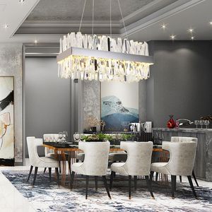 LED Chandeliers Lighting K9 Crystal Pendant Lamp Modern Hanging Indoor Chandelier Lamps For Dining Room Coffee Bar Hotel