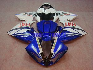 Kit de Carenagem de motocicleta para YAMAHA YZFR1 09 10 11 12 YZF R1 2009 2012 YZF1000 ABS Branco azul Carenagens set + presentes YF06