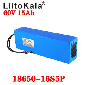 Bateria de Liitokala Litum 18650 16S5p 60V 15AH 20AH 25AH 30AH 35AH 40AH 45AH Kit de conversão 1000W BMS High Power Protection com 5A carregador