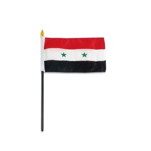 Wholesale indoor flag pole for sale - Group buy 14x21cm Syria Hand Flags with Plastic Pole Single Side Printing Polyester Fabric All Countries Outdoor Indoor Usage Drop shipping
