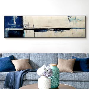 Wholesale long posters resale online - Large Abstract Oil Painting Print on Canvas Modern Decoration Wall Picture Long Banner poster for Home Living Room Bedroom