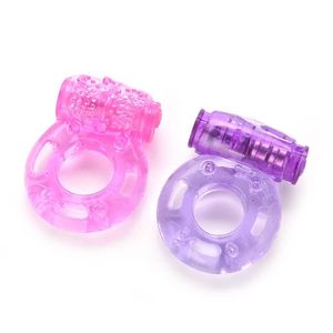 Anello di ritardo elastico Cazzo vibrante Elastico Stimolazione intensa del clitoride Blocco del pene Vibratore giocattoli del sesso