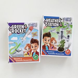 Darmowa wysyłka Nauka Mały eksperyment Gry Pogoda Stacja Pogoda Osiem Planety Model Przedszkole Tłum Zabawki Ręka Crank Generator Pogoda