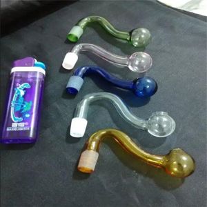 S-Rohr-Kurzofen-Glasbongs-Zubehör, einzigartige Ölbrenner-Glaspfeifen, Wasserpfeifen, Glaspfeifen, Bohrinseln, die mit Tropfer rauchen