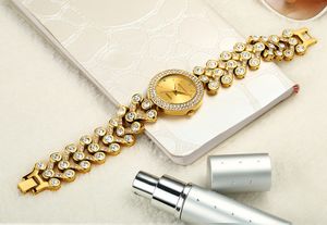 Frauen Kristall Diamant Quarz Armbanduhren Damen Luxus Gold Edelstahl band Uhren Berühmte Marke CRRJU Uhren Mujer chrss