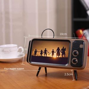 Mobiltelefonhållare TV Bluetooth Speaker Support USB / TF Card Player TV Stand Wireless Subwoofer med fotoram Mobiltelefonfästen