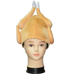 O dia da acção de graças do luxuoso da novidade Roasted o chapéu de Turquia para o partido, adulto adulto caçoa chapéus animais do inverno para o carnaval de Brasil