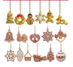 Chime pássaro Árvore de Natal do anjo Árvore de Natal Creeative Gingerbread Man Ornamentos vento pendurado pingente de PVC Artesanato Decorações de Natal