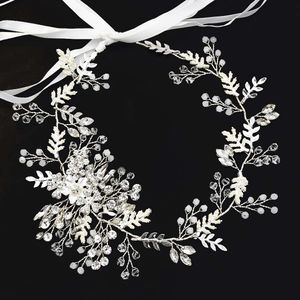 Bridal Headband Rhinestone Leaf Hair Band Wedding Headdress Party Headband