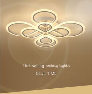 Rings White Finished Chandeliers LED Circle Modern Chandelier Lighting Home For Living room Lamp Acrylic White Lighting Fixtures