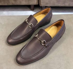 [Orignal box] Lyxiga nya mens oxfords formella glid på gentleman bröllopsklänning kalvskinn läder skor storlek 38-44