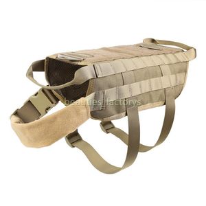 Wholesale tactical supplies resale online - Tactical Military Molle Dog Apparel Vest Harness Pet Clothing Jacket Adjustable Nylon Large Patrol Equipment Supplies