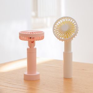 MULTIDIMENSIONIONAL TELESCOPIC FAN 180 GREAD ROTATING MINI HAND HOLDING DESKTOP STUDENT USB Laddning Bärbar liten fläkt