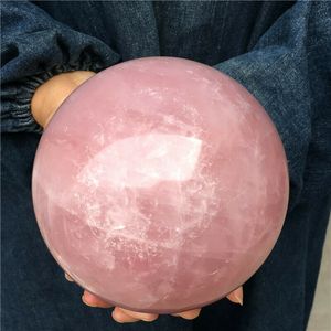 Natural Pink Rose Quartz Sphere Crystal Ball Healing125- 126mm OT2907-FF