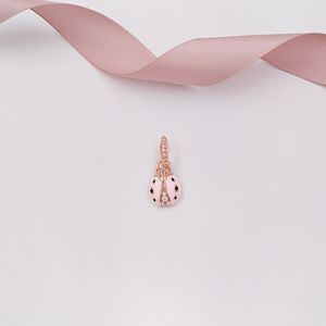 Andy Jewel 925 Sterling Silver Beads Lucky Pink Ladybird Pendant Charms Fits European Pandora Style Jewelry Bracelets & Necklace 387909EN160
