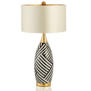 LED Modern Minimalist Ceramic Table Lamp For Bedroom Living room Bedside Table Light American Creative decorative Lamp
