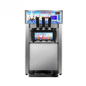 New style soft ice cream making vending machine 1200W table top mini three Flavors Ice Cream Maker 110V 220V