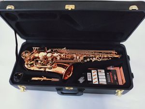 En iyi yepyeni Alto Saksafon A-992 WO20 Gold Lacquer Saxer Profesyonel Ağız Yamaları Pedler Padeler Bükül