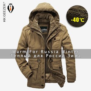 Jaqueta de inverno homens parkas top warm waterproof tamanho grande 2019 engrossar homens pesados ​​masculinos 2 em 1 casaco de alta qualidade lã algodão-acolchoado