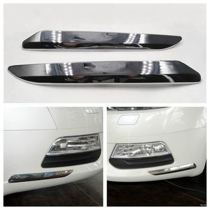 För Citroen C5 2008-2015 Bilfronten Bumper Chrome Silver Trim Strip Decoration Cover 9682198677
