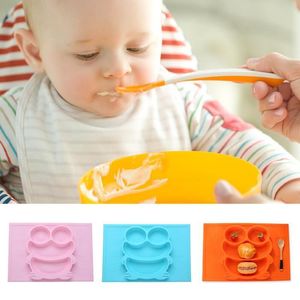 Baby Safe Silicone Dining Plate Bpa Free Solid Children Dishes Suction Toddler Training Tableware Cute Cartoon Kids Feeding Bowl