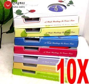 Qingmos Großhandel 10 Boxen Wunsch Perle Herz Käfig Halter Halsreifen Halskette Für Frauen Oyster Liebe Perle Anhänger Halskette Geschenk set J190713