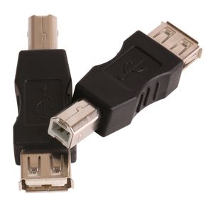 High Speed Black USB2.0 Type A Female to type B Male USB Printer Scanner Adapter Converter Connector