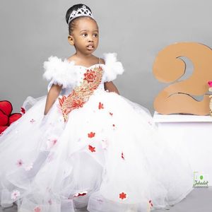 Lace Crystals Flower Girl Dresses Spaghetti Ball Gown Tulle Little Girl Wedding Dresses Cheap Communion Pageant Dresses Gowns F3215