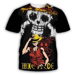 Luffy One Piece Anime 3D Printed Fashion T-shirts Män Sommar Kortärmad 2019 Casual Tshirts Zoro Sanji Cosplay Tee Shirts