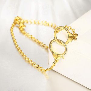 Wholesale-Bracelets 18K gold plated jewelry fashion Valentine's Day gift creative romantic European style handcuffs Bracelet