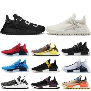 Wholesale human race shoes white for sale - Group buy Human Race Hu trail pharrell williams men running shoes sneakers Nerd black cream white mens trainers women sports outdoor shoe