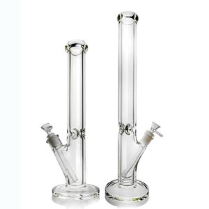 9mm heavy straight tube bong water bong straight glass bong tall glass waterpipe 19'' 16'' Bongs Sturdy Round Base Smoking Water bong