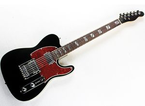 Black Electric Guitar with Rosewood fretboard,Red Pearled Pickguard,22 Frets,Can be customized as request