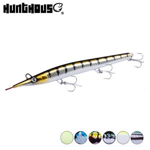 Hunthouse Leurre Stickbait Nadelstift Meeresangelköder Hartköder Wolfsbarsch 140 mm/180 mm sinkend hüpfender Hornhecht Sphyraena T191017