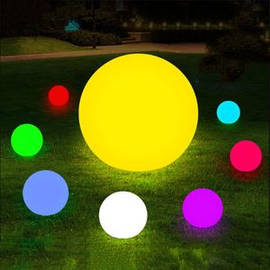 7 färg RGB LED flytande magisk boll LED upplyst pool boll ljus IP68 Utemöbler Bar bordslampor med fjärrkontroll