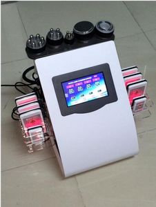 Ny ankomst 6 i 1 bärbar 40k Ultraljudsfettsugning Kavitation 8PADS Lipo Laser Slimming Machine Vakuum RF Skin Care Salon Spa Utrustning