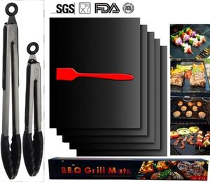 BBQ Grill Matte Kein Stick 33*40 cm Outdoor Pad Blatt Werkzeuge Grill Abdeckung Kochen Werkzeug Hohe Temperatur Widerstand