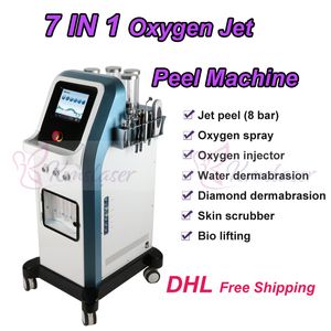 New Style Niansheng 7 In 1 Microdermabrasion Oxygen Facial Equipment with Ultrasonic Skin Scrubber Jet Peeling Aqua Dermabrasion Machine