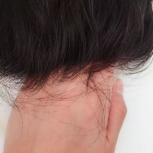 Peruwiańskie nieprzetworzone ludzkie włosy HD 4x4 Koronkowe zamknięcie z włosami dla niemowląt Proste naturalny kolor Light Color Closure