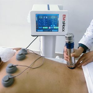 Hochwertiges tragbares Physiotherapie-Stoßwellengerät EMS-Muskelwachstums-Krafttrainingsgerät mit radialem Saugnapf und Fokusform