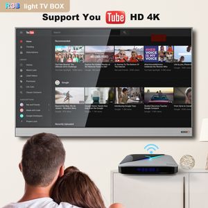 Android 9.0 Tv Box RGB Light Amlogic S905X3 1080P H.265 Google Play Netflix Youtube A95X F3 Air 8K Media palyer