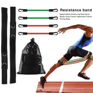 Leg Resistance Bands Taekwondo Trainer Pull Rope Running Speed Agility Train Exercise Jump Training Latex Elastic Bands Fitness Y200506